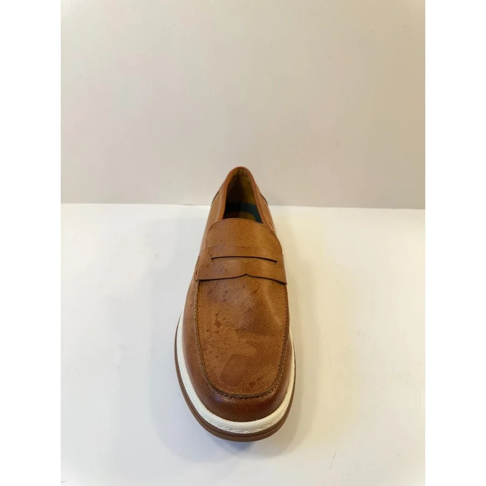 Vance Mens Brantley Penny Loafer Slip-on Perforated Pattern Round-Toe 10.5